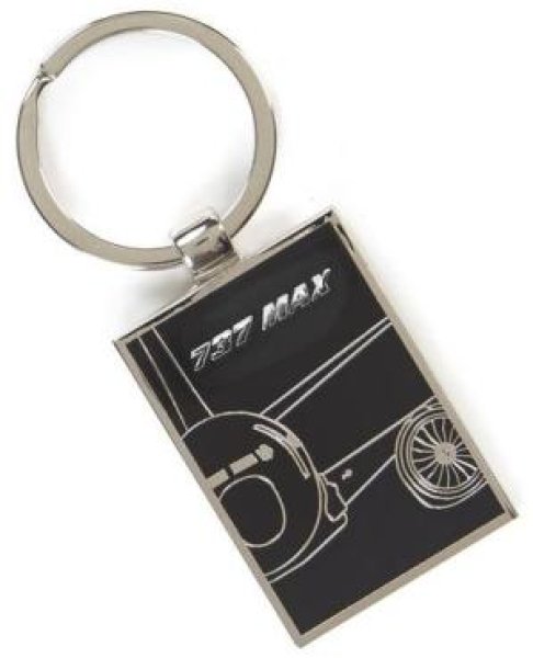 画像1: 737 MAX Midnight Silver Keychain (1)