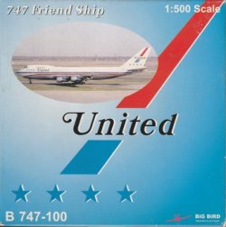 画像1: Big Bird 1/500 B747-100 United "747 Friend Ship" [N4732U]