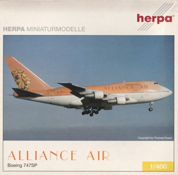 画像1: herpa wings 1/400 B747SP Alliance Air [ZS-SPA] (1)