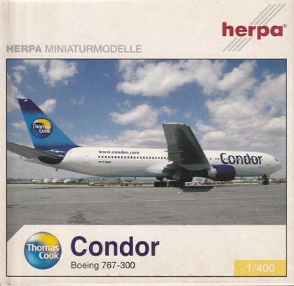 画像1: herpa wings 1/400 B767-300 コンドル航空 "Thomas Cook" [D-ABUB] (1)