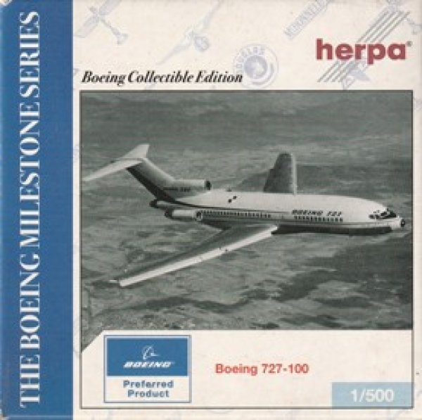 画像1: herpa wings 1/500 B727-100 Boeing Fleet (1)