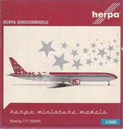 画像1: herpa wings 1/500 B777-300ER Herpa X-Mas model 2005 [D-XMAS]