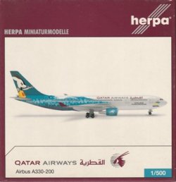 画像1: herpa wings 1/500 A330-200 Qatar Airways "Asian Games" [A7-AFP]