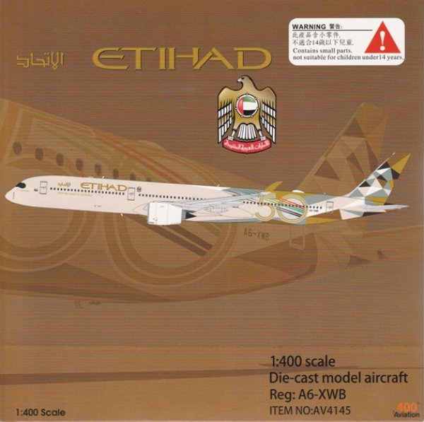 画像1: Aviation 400製 1/400　ETIHAD 50th A350-1000 [A6-XWB] (1)