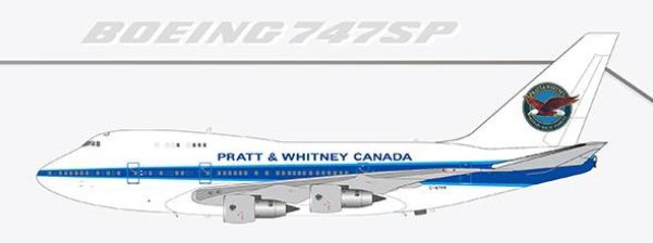 画像1: JC WINGS製　1/200　 Pratt & Whitney Canada Flaps Down B747SP C-GTFF スタンド付き (1)