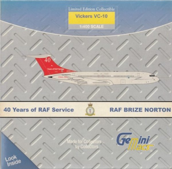 画像1: GEMINI MACS製　1/400　Vickers Standard VC10 RAF(Royal Air Force) BRIZE NORTON "40Years of RAF Service" (1)