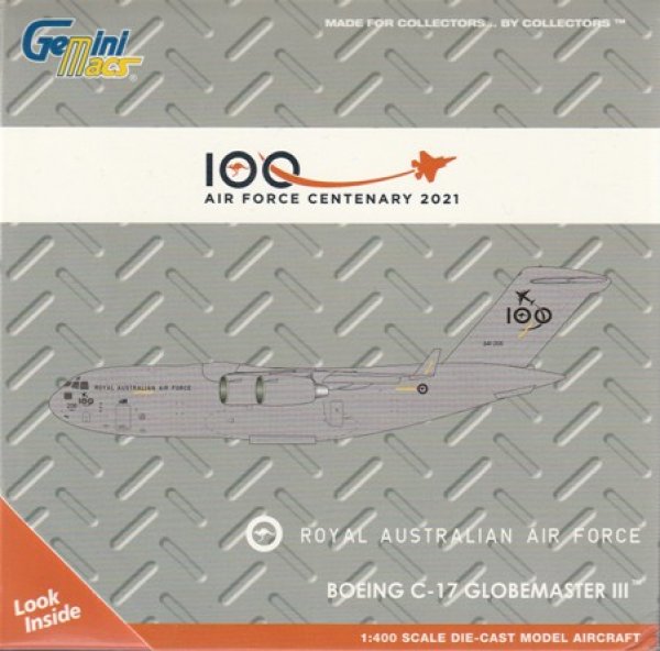 画像1: Gemini Macs製　1/400　C-17A　オーストラリア空軍　A41-206　ｗ/　RAAF　Centenary logo (1)