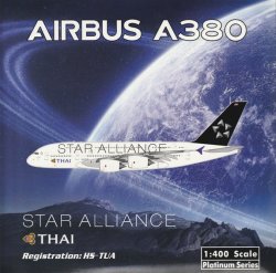 画像1: Phoenix製　1/400　 Thai Airways Star Alliance A380 [HS-TUA]