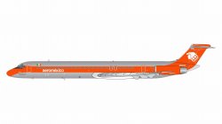 画像2: GEMINI JETS製　1/400　  Aeromexico / アエロメヒコ polished w/ orange cheatline MD-82 N1003X