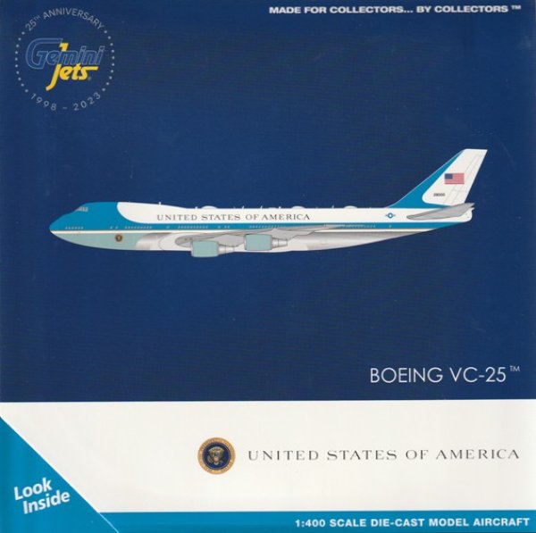 画像1: Gemini Jets製　1/400　 U.S. Air Force / アメリカ空軍 "Air Force One," new antenna array VC-25A (B747-200B) 82-8000 (1)