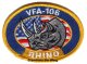 VFA-106 "Gladiators"楕円形肩パッチ(黄色)