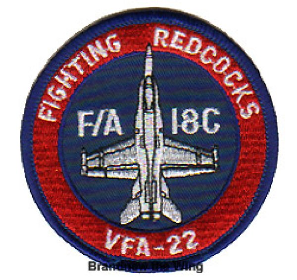 画像1: VFA-22 "Fighting Red Cocks" 肩丸パッチ (1)