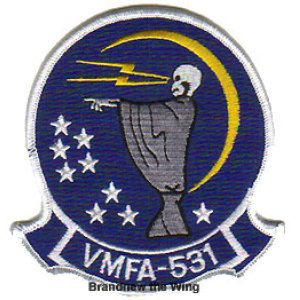 画像: VMFA-531 "Gray Ghosts" スコードロンパッチ