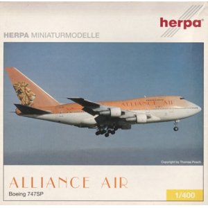 画像: herpa wings 1/400 B747SP Alliance Air [ZS-SPA]