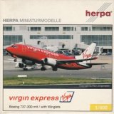 画像: herpa wings 1/400 B737-300 Virgin Express [OO-VEX]