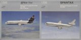 画像: herpa wings 1/500 DC-10-30 set "Spantax / Africa One"