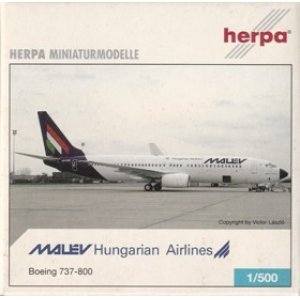 画像: herpa wings 1/500 B737-800 MALEV Hungarian Airlines [HA-LOK]