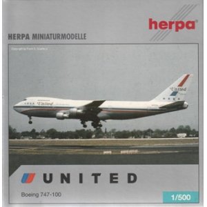 画像: herpa wings 1/500 B747-100 ユナイテッド "747 Friend Ship" [N4735U]