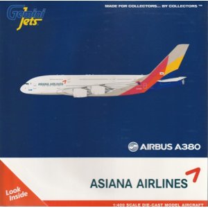 画像: GeminiJets製　1/400　Asiana Airlines A380-800 [HL7640]