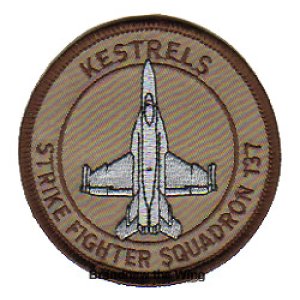 画像: VFA-137 "Kestrels" 肩丸パッチ(デザート)