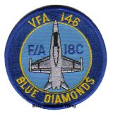 画像: VFA-146 "Blue Diamonds" 肩丸パッチ