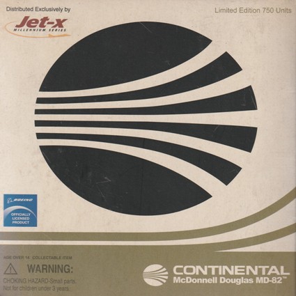 画像1: Jet-X 1/400 MD-82 Continental Airlines "Black Logo" [N807NY]　黒