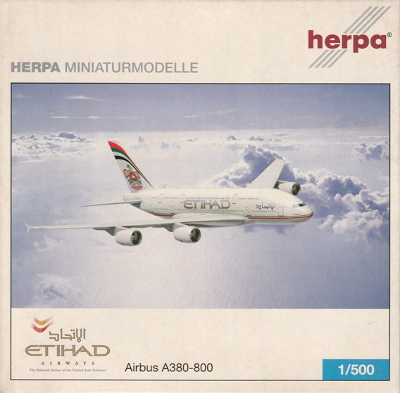 herpa wings 1/500 A380-800 エティハド - パイロットショップ 
