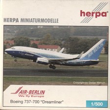 画像1: herpa wings 1/500 B737-700 Air Berlin "Dreamliner" [D-ABBN]