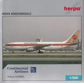 画像1: herpa wings 1/500 A300B4 Continental Airlines [N970C]
