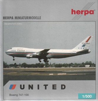 herpa wings 1/500 B747-100 ユナイテッド 747 Friend Ship [N4735U] - パイロットショップ  バスタークライム