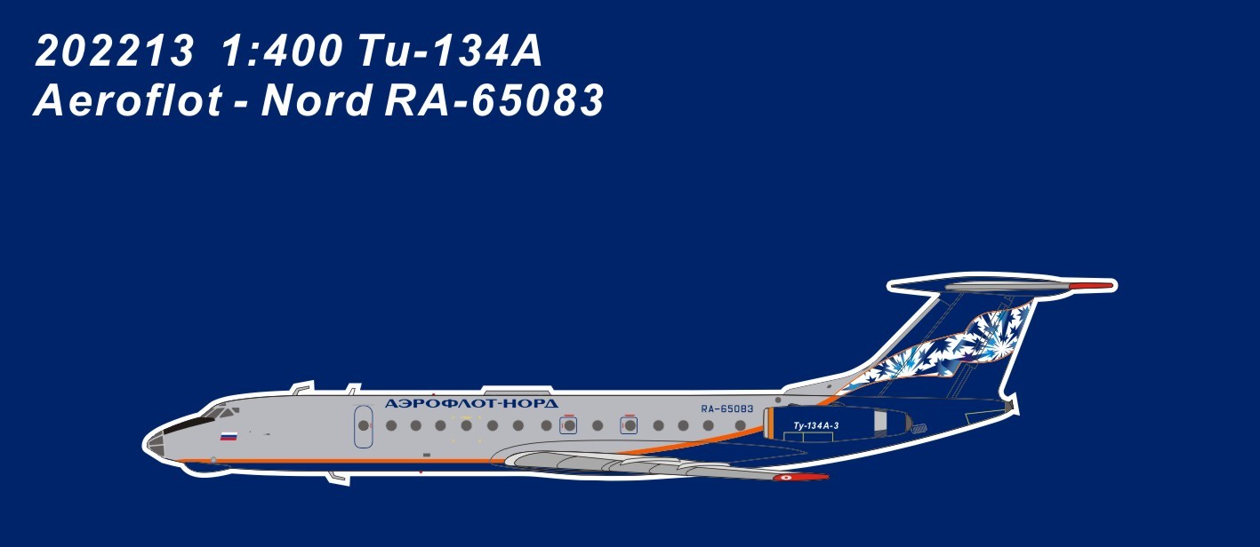 画像1: PandaModel  1/400　Aeroflot-Nord    Tu-134A-3    RA-65083    New color