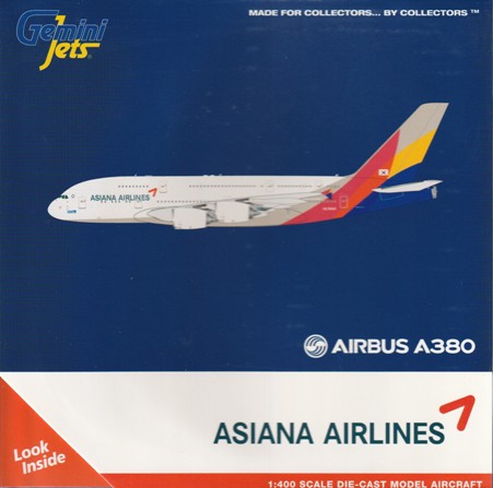 GeminiJets製 1/400 Asiana Airlines A380-800 [HL7640] - パイロット