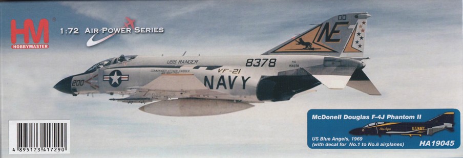 画像2: HOBBY MASTER 1/72　F-4J ファントム2 US NAVY ブルーエンジェルス デカール付属版