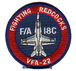 画像1: VFA-22 "Fighting Red Cocks" 肩丸パッチ